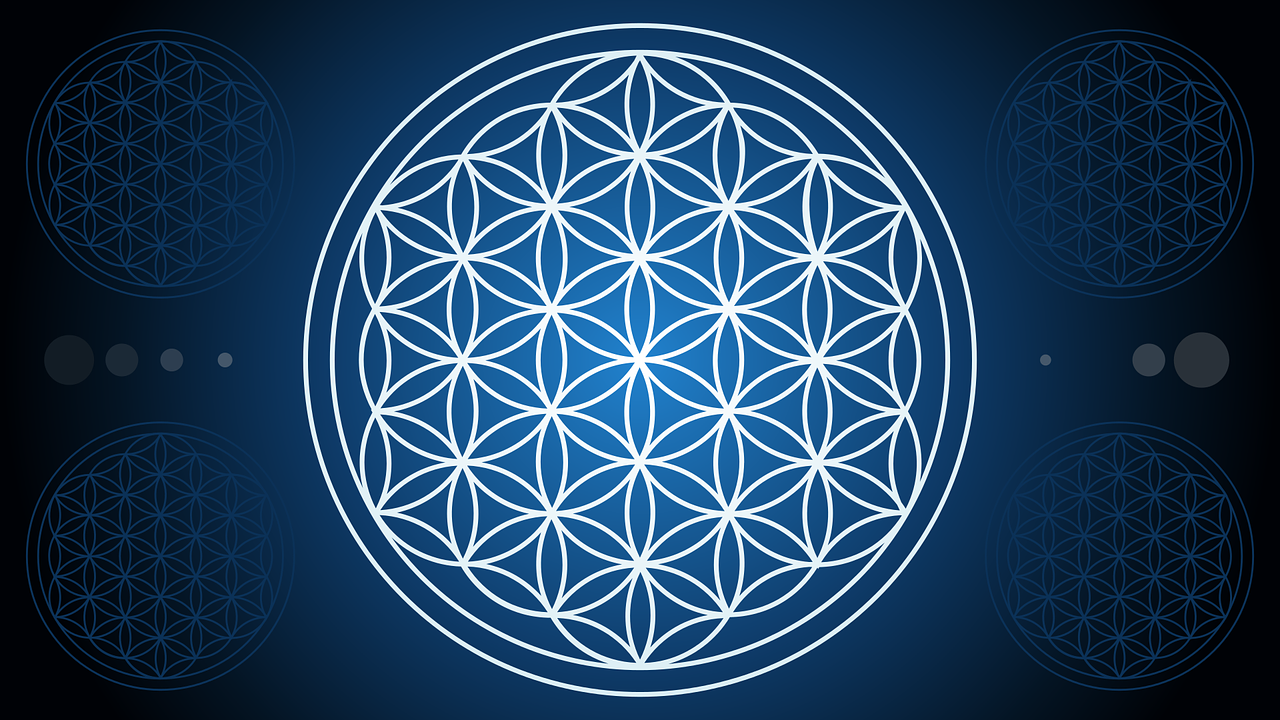 Die Blume des Lebens ist ein uraltes Symbol aus der heiligen Geometrie, der Geometrie des Universums.