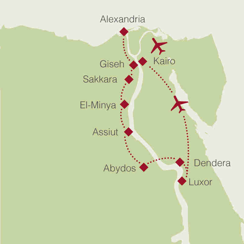 Reiseroute: Mystisches Ägypten