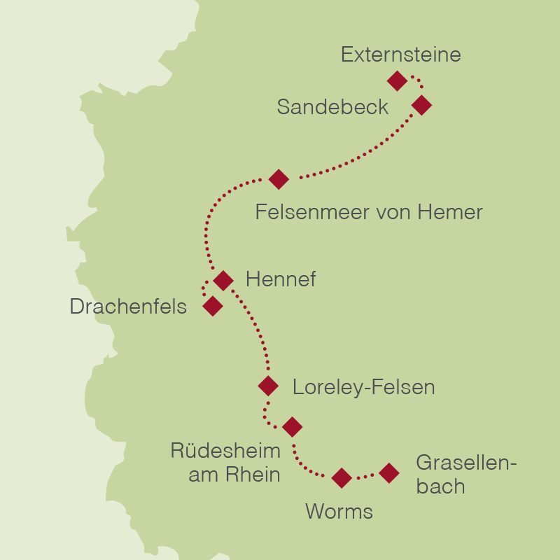 Reiseroute: Das Lied der Nibelungen