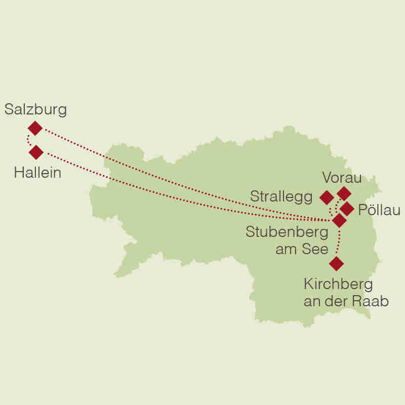 Reiseroute: Rundreise Steiermark