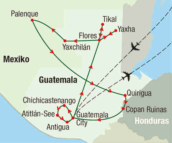 Reiseroute: Guatemala