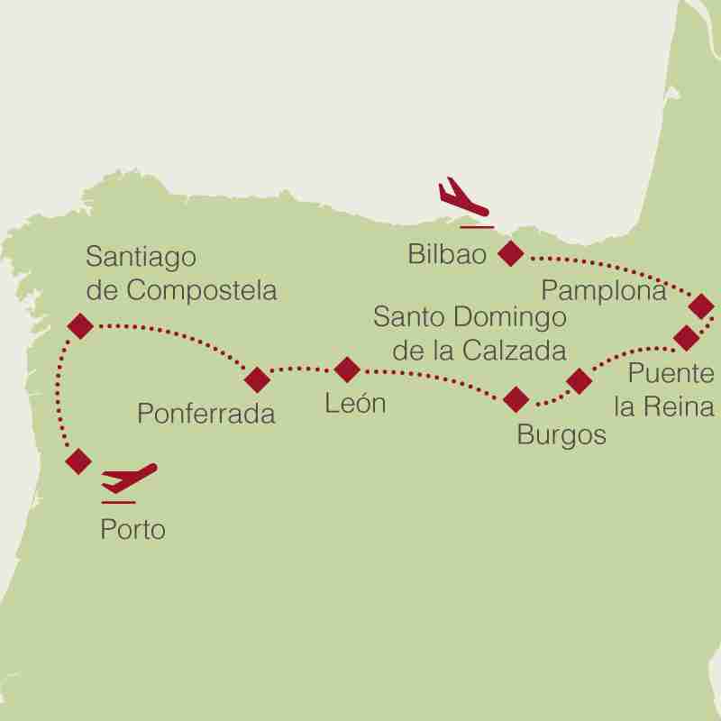 Reiseroute: Der spanische Jakobsweg