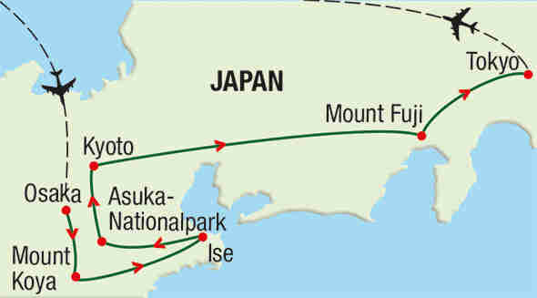 Reiseroute: Japan
