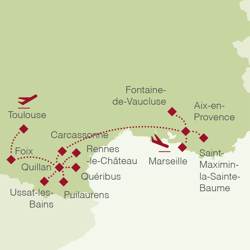 Reiseroute: Maria Magdalena