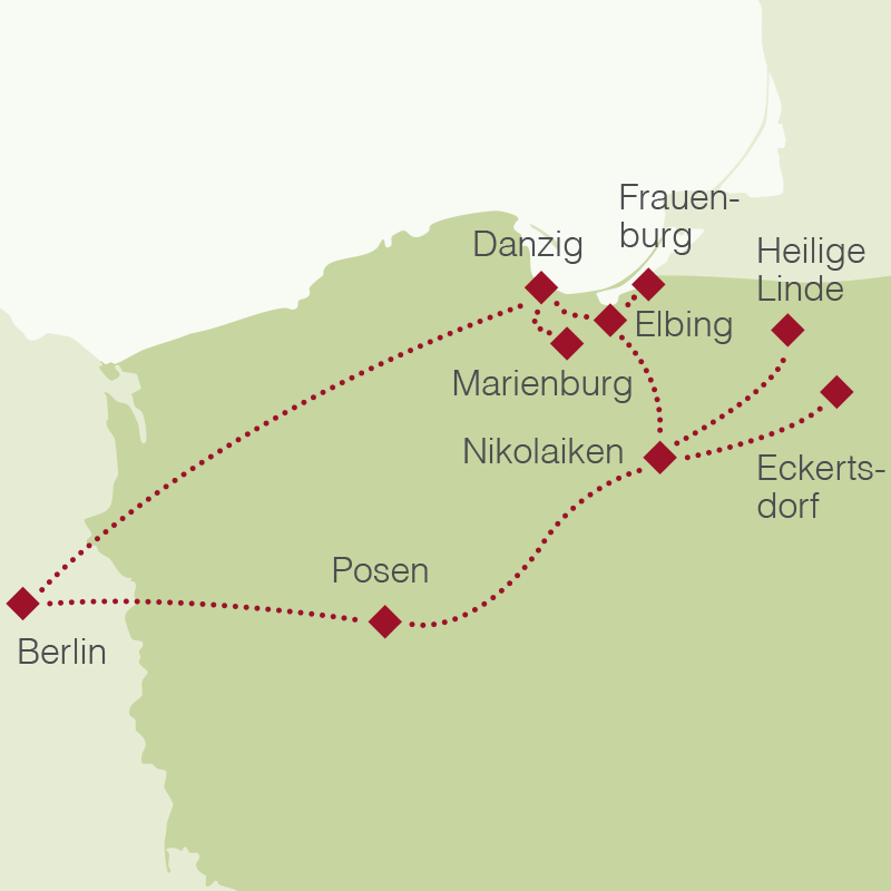 Reiseroute: Masuren