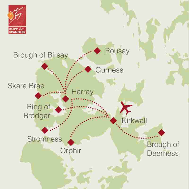Reiseroute: Orkney-Inseln
