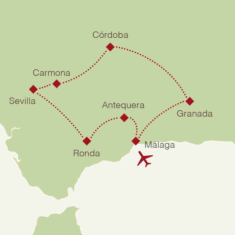 Reiseroute: Rundreise Andalusien