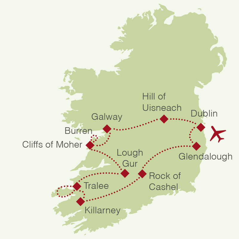 Reiseroute: Rundreise Irland