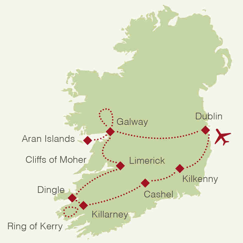 Reiseroute: Rundreise Irland