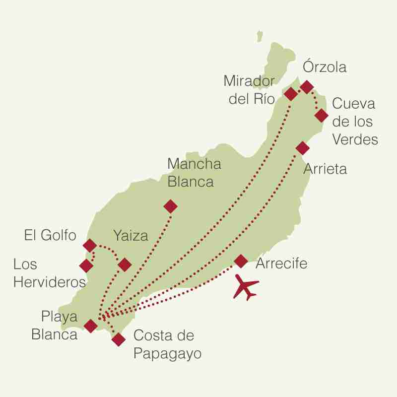Reiseroute: Rundreise Lanzarote