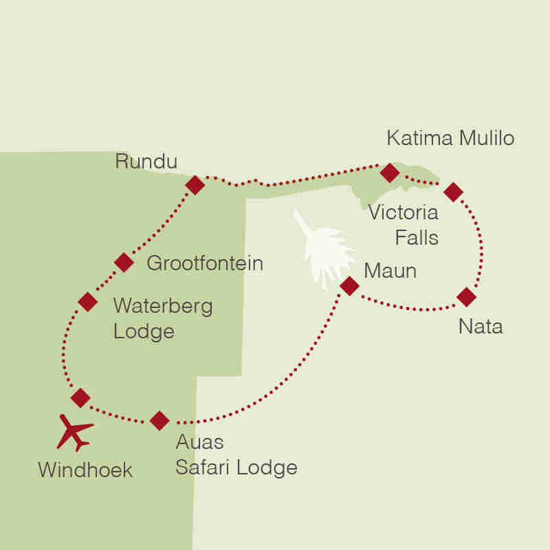 Reiseroute: Südliches Afrika