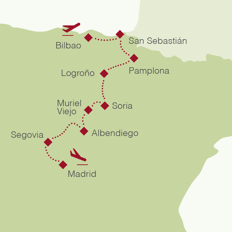 Reiseroute: Rundreise Nordspanien