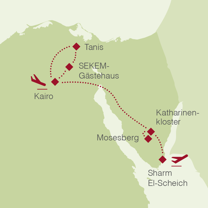 Reiseroute: Ägypten